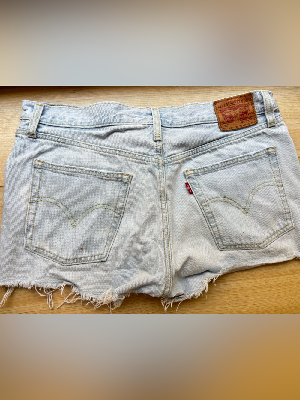 Levi Light Wash Denim Cutoff Shorts
